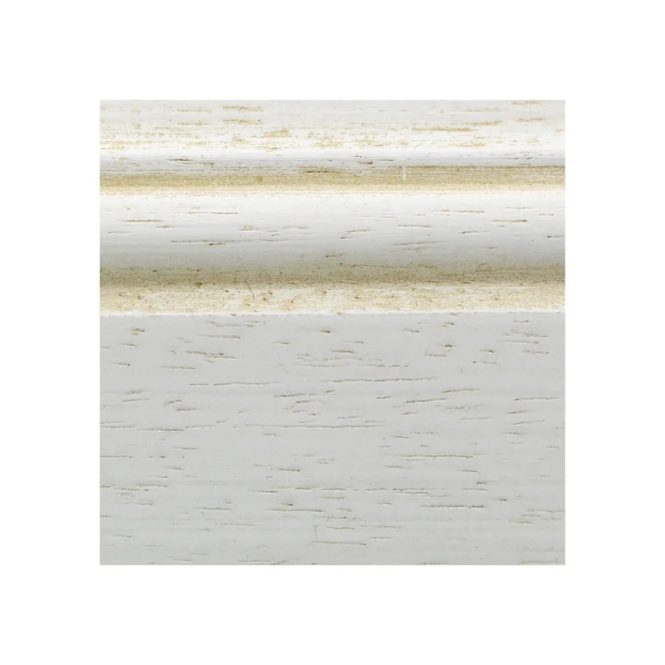 Patinerad vit trägarderob med 2 dörrar tillverkad i Italien - Agni Viadurini