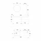 Badrumsmöbler i vitt och valnött trä med handfat, vägg och spegel - Renga Viadurini