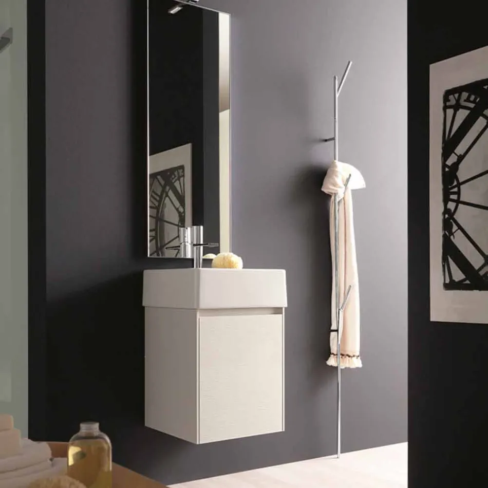 Golvrockställ i modern design i vit eller krommetall - Kottac Viadurini