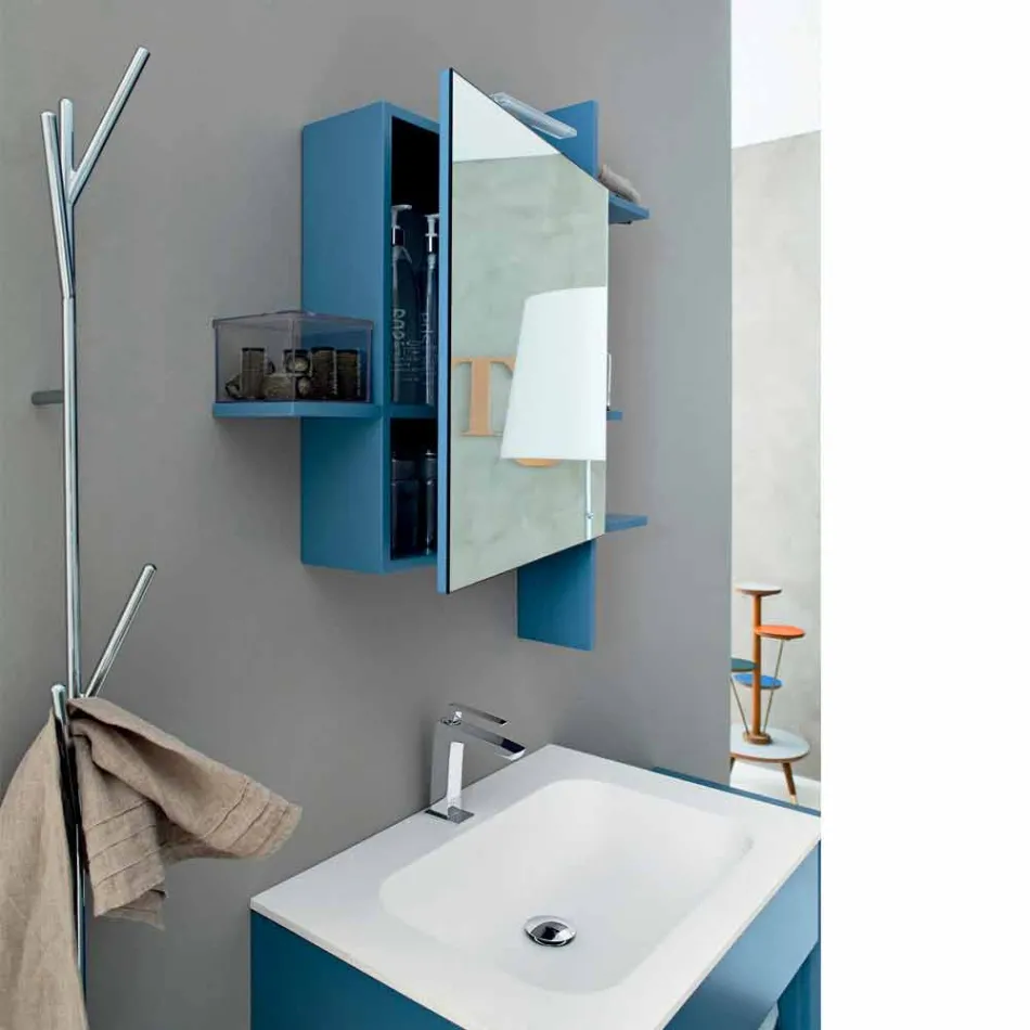 Golvrockställ i modern design i vit eller krommetall - Kottac Viadurini