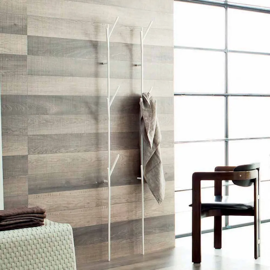 Golvrockställ i modern design i vit eller krommetall - Kottac Viadurini