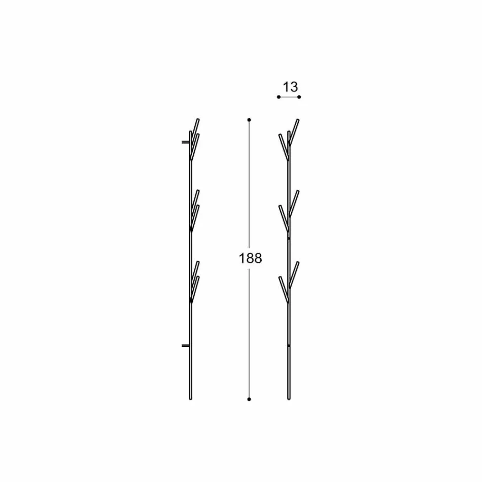 Golvrockställ i modern design i vit eller krommetall - Kottac Viadurini