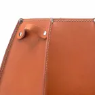 Audrey paraply står med modern design i läder, tillverkad i Italien Viadurini