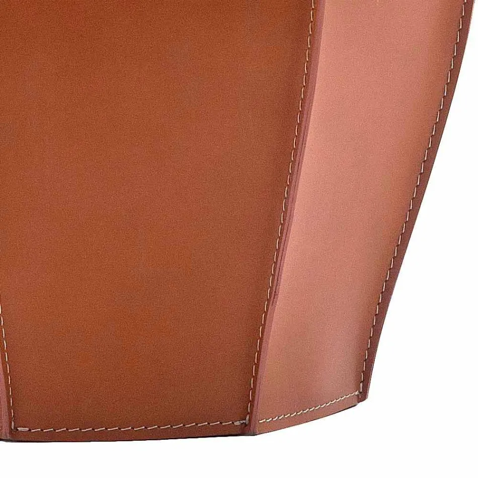 Audrey paraply står med modern design i läder, tillverkad i Italien Viadurini