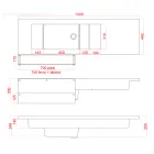 Självlysande bardisk med organiseringstillbehör och flaskhållare - Rapport Viadurini