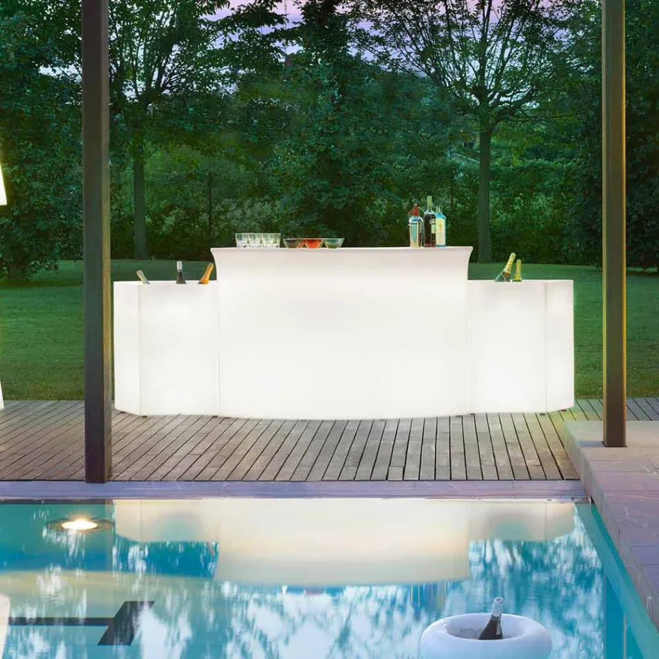 Bright bar counter Moderna stil Slide Break Bar gjord i Italien Viadurini