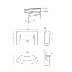 Bright bar counter Moderna stil Slide Break Bar gjord i Italien Viadurini