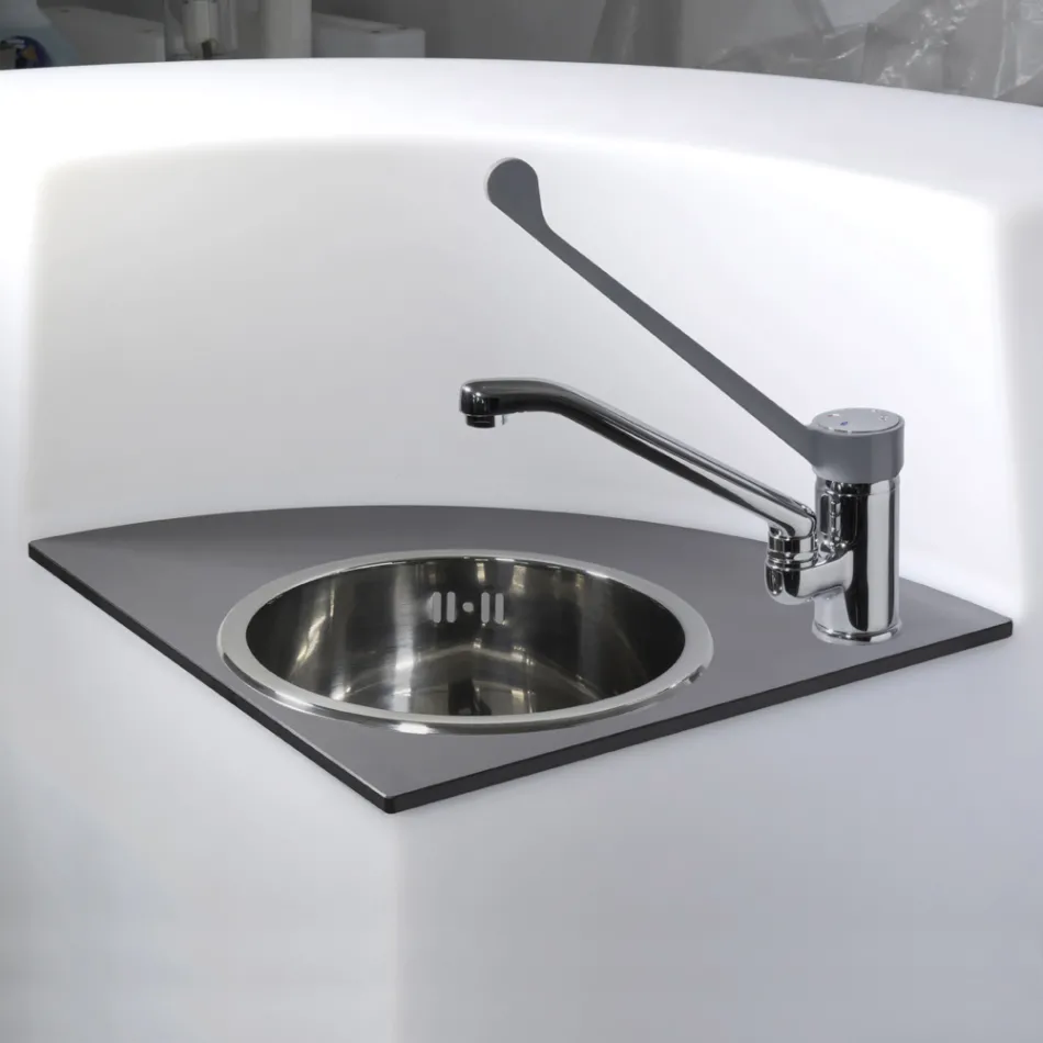 Modulbänk med ljus utomhus Tillverkad i Italien - Mistra Viadurini