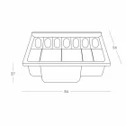 Moderna stil bar disk Slide Break Line ljus tillverkad i Italien Viadurini