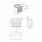 Moderna stil bar disk Slide Break Line ljus tillverkad i Italien Viadurini