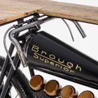 Konsolstång för modern design i mangoträ- och stålmotorcykel - schalottenlök Viadurini