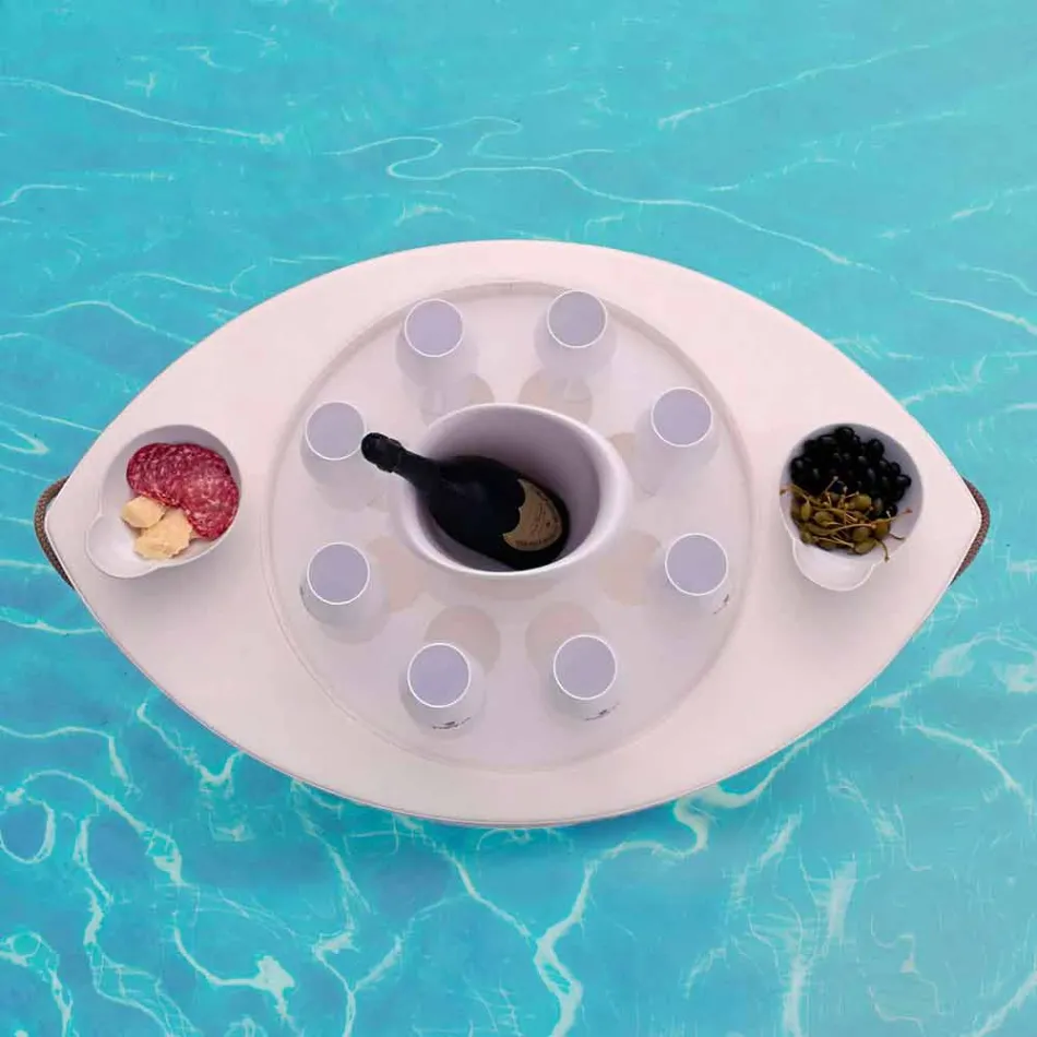 Trona båtlivet ekologiskt läder flytande bar gjord i Italien Viadurini