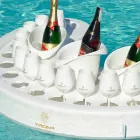 Swim-up bar Trona konstläder vit nautiska och plexiglas Viadurini