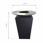 Vedeldad grill med kokplatta och vedhållare - Ferran Viadurini