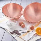 Hand konserverad koppar halvsfärisk Bastardella med ring 22 cm - Giampiero Viadurini