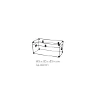 Designstam i transparent akrylkristall och modernt stål - Dante Viadurini