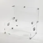 Designstam i transparent akrylkristall och modernt stål - Dante Viadurini