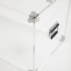 Designstam i transparent akrylkristall och modernt stål - Dante Viadurini