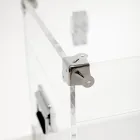 Designstam i transparent akrylkristall och modernt stål - Dante Viadurini