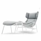 Bergere trädgårdsfåtölj Varaschin Sommar Set med modern design Viadurini