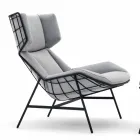 Bergere trädgårdsfåtölj Varaschin Sommar Set med modern design Viadurini
