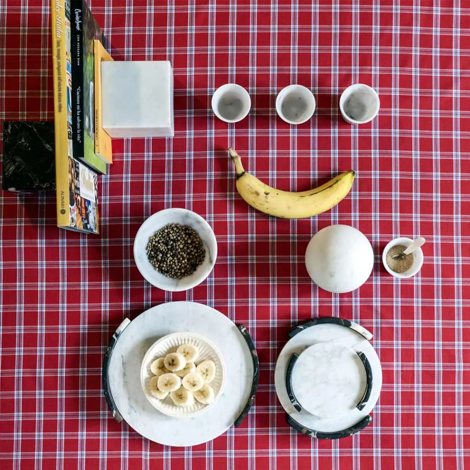 Grappa Glass i vit Carrara Marble Tillverkad i Italien - Fergie Viadurini