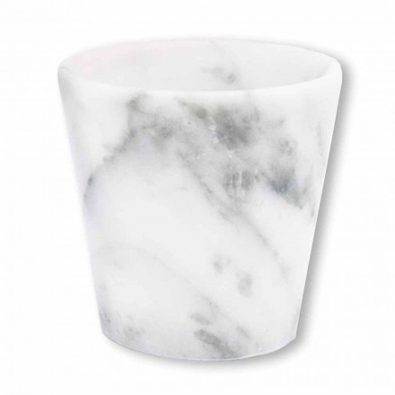Grappa Glass i vit Carrara Marble Tillverkad i Italien - Fergie Viadurini