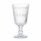 Bägare glas vin eller vatten i glas med dekorationer, 12 stycken - Pizzotto Viadurini