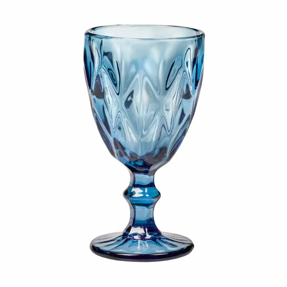 Färgade vinglas för modern design glas 6 stycken - Timon Viadurini