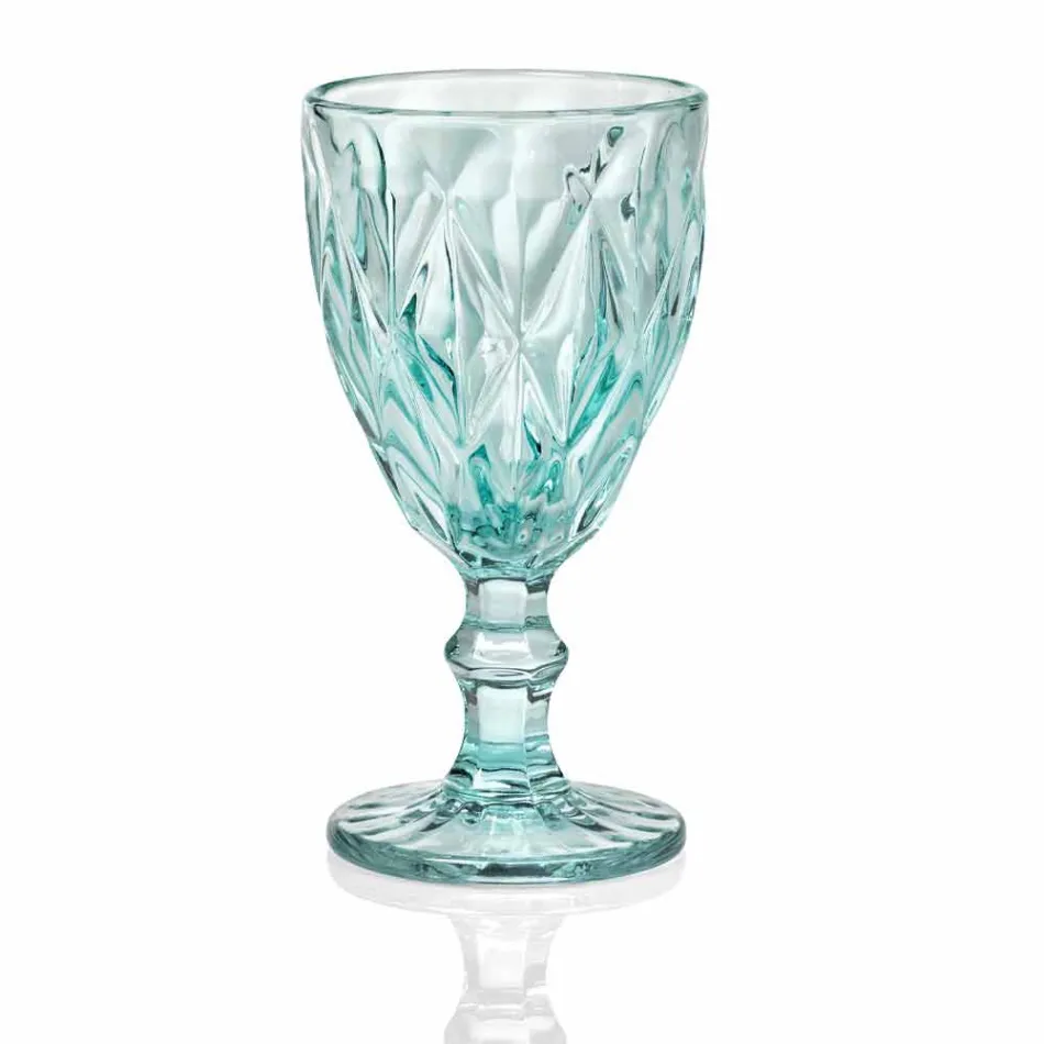 Färgade vinglas för modern design glas 6 stycken - Timon Viadurini