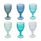 Glasögon Vin- eller vattenfärgat glas marin dekor 12 stycken - Mazara Viadurini