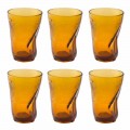 Färgade glas cocktailglas 12 stycken skrynklig design - Sarabi