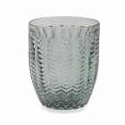 Moderna färgade glasdekorerade glas som serverar vatten 6 delar - blandning Viadurini