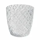 Dekorerade genomskinliga glasögon, modern vattentjänst 12 stycken - mix Viadurini