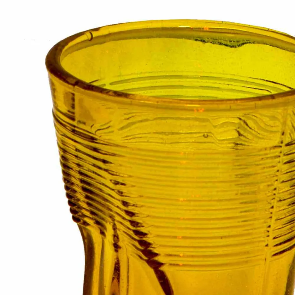 Moderna färgade glasvattenglasögon 6 stycken design - Sarabi Viadurini