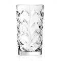 Tall Tumbler Glasses i Eco Crystal Leaf Decoration 12 st - Magnolio