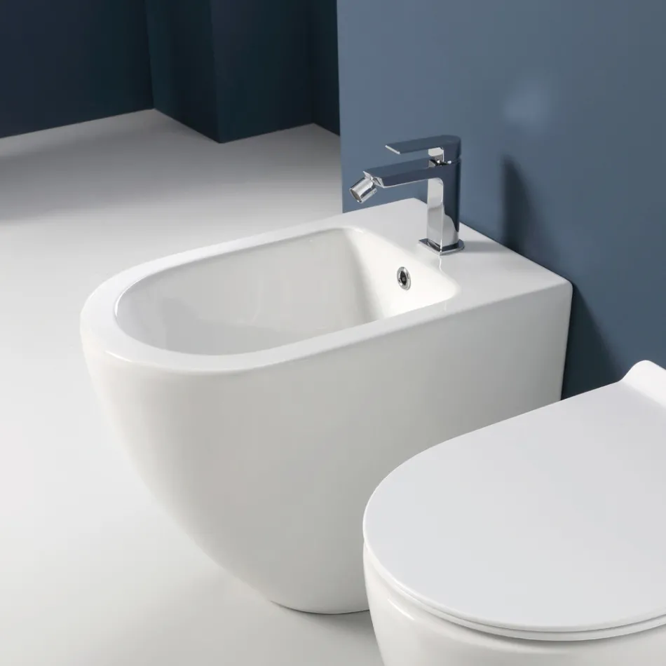 Aralia enhålscyklonisk keramisk bidé med modern design Viadurini