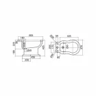 Klassisk designvit bidé i vit keramik tillverkad i Italien - Paulina Viadurini