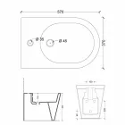 Keramiska bidé Sun 57x37cm modern design, tillverkad i Italien Viadurini