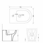 Bidé modern design i vit keramik 54x35 cm Star, tillverkad i Italien Viadurini