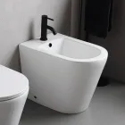 Salice golvmonterad bidé med ett hål i vit keramik med elegant modern design Viadurini