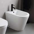 Salice golvmonterad bidé med ett hål i vit keramik med elegant modern design
