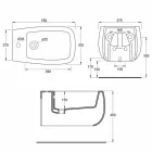 Design upphängd bidé i vit Gaiola keramik, tillverkad i Italien Viadurini