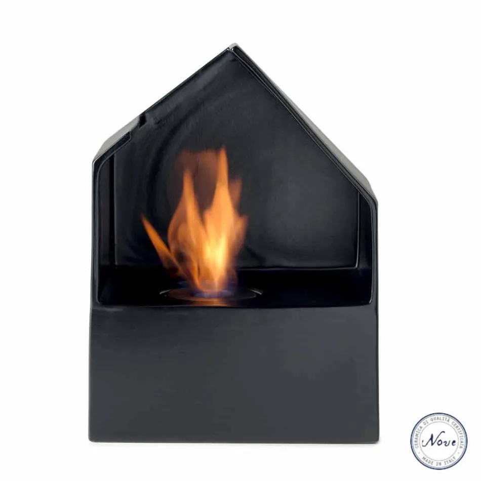 Biocamino Bänk keramiska bioetanol och Curtis stål Viadurini