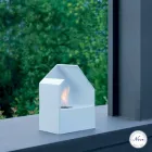 Biocamino Bänk keramiska bioetanol och Curtis stål Viadurini