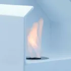 Biocamino Bänk keramiska bioetanol och Curtis stål Viadurini