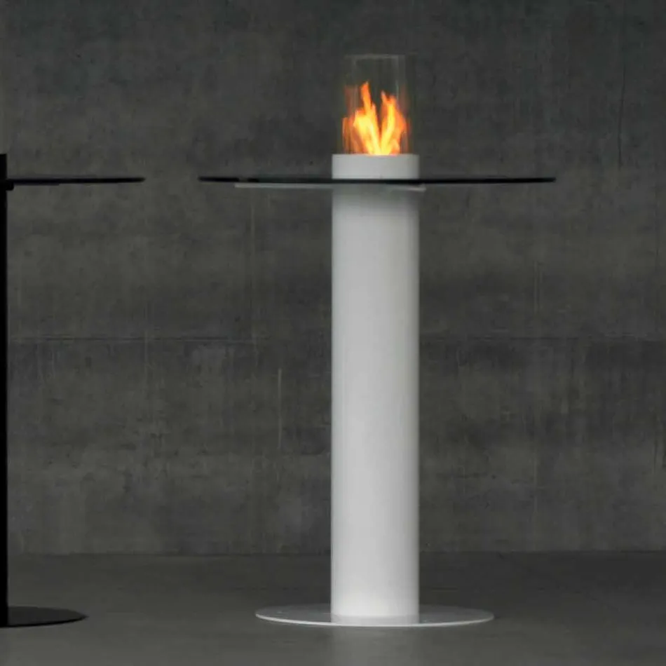 Biocamino utomhus bioetanol med glasskiva Dean-Table Viadurini