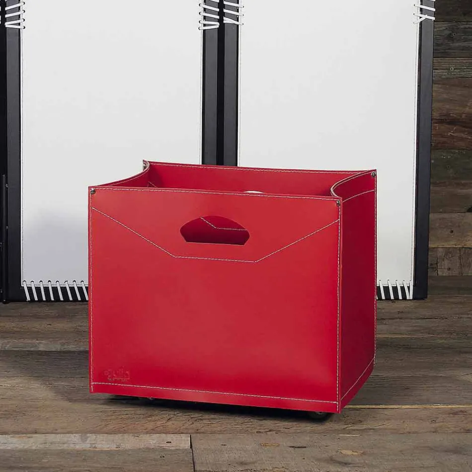 Träväska i 100% Tillverkad i Italien Innovo läder Viadurini