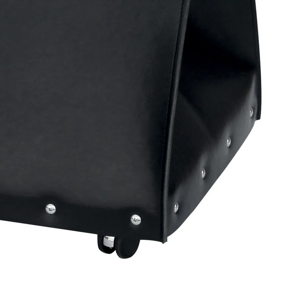 Vedväska i ekologisk läder med hjul Made in Italy - Snigel Viadurini