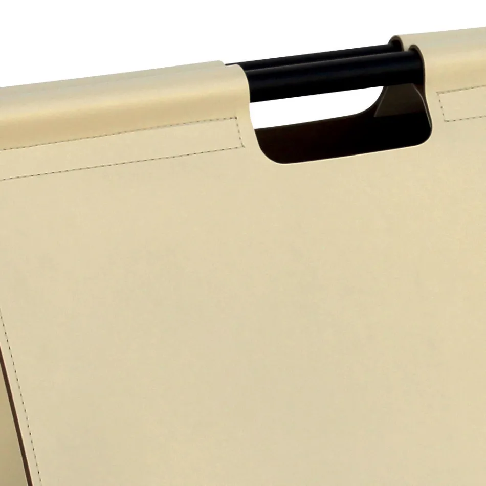 Vedväska i ekologisk läder med hjul Made in Italy - Snigel Viadurini